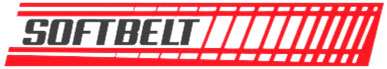 Logotipo softbelt, marca de banda transportadora para tuneles